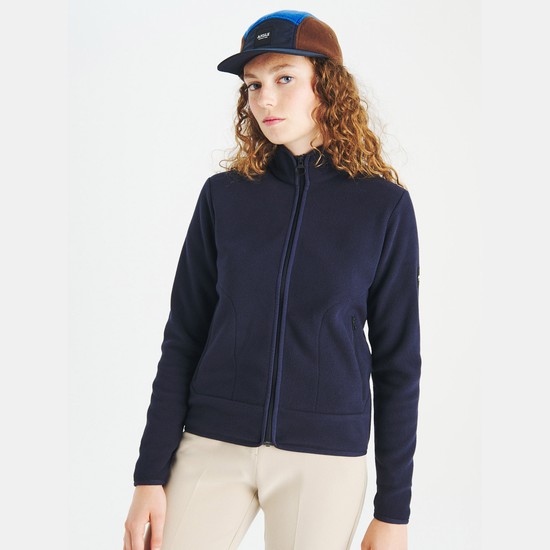 Aigle The Classic, Eco-designed Fleece Jackets Women Navy ZA-85947